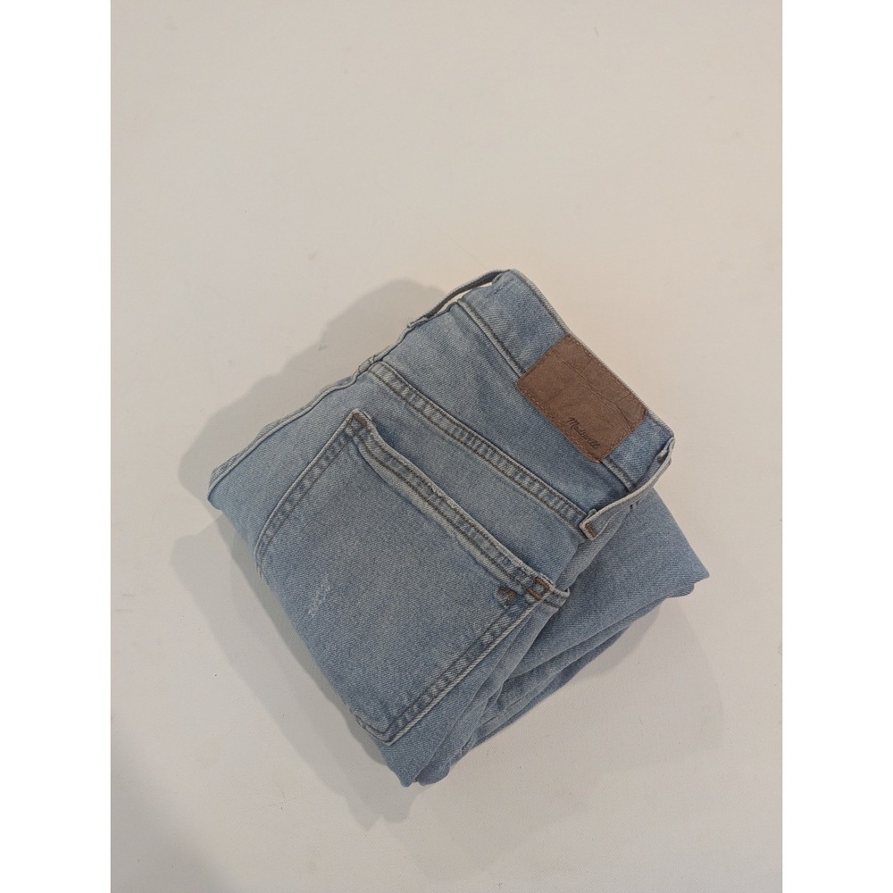 Madewell Women’s Perfect Vintage Blue Medium Wash Distressed Straight Jeans 25